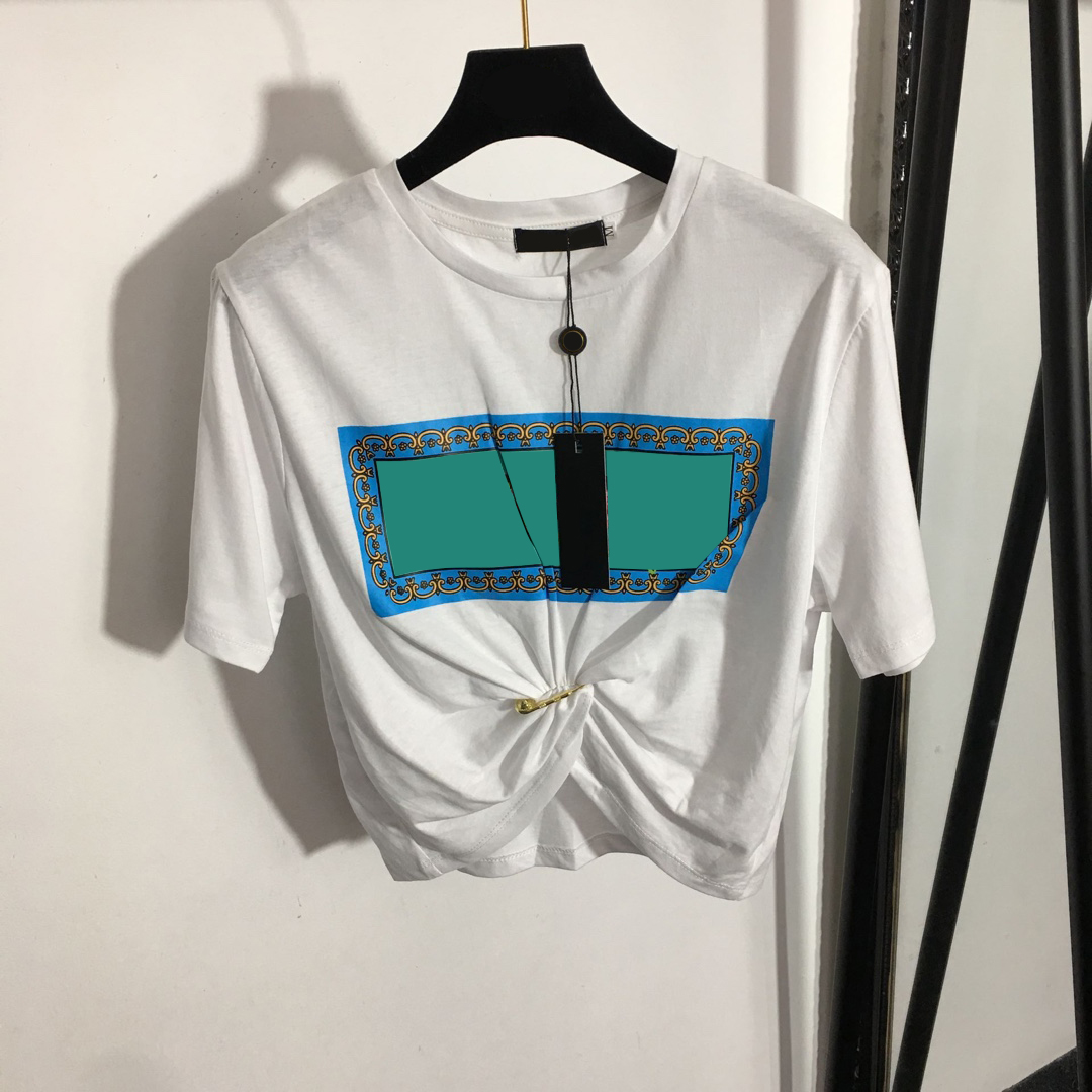Summer Women Short T Shirt Outdoor Sports Top Tee Metal Pin Designer Short Sleeve Tees, White
Summer Women Short T Shirt Outdoor Sports Top Tee Metal Pin Designer Short Sleeve Tees, White