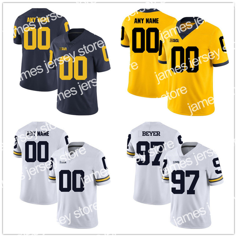 James Custom Michigan Wolverines College any name number embroidery Football Stitched Jersey Youth women's Mens Size S-4XL, White
James Custom Michigan Wolverines College any name number embroidery Football Stitched Jersey Youth women's Mens Size S-4XL, White