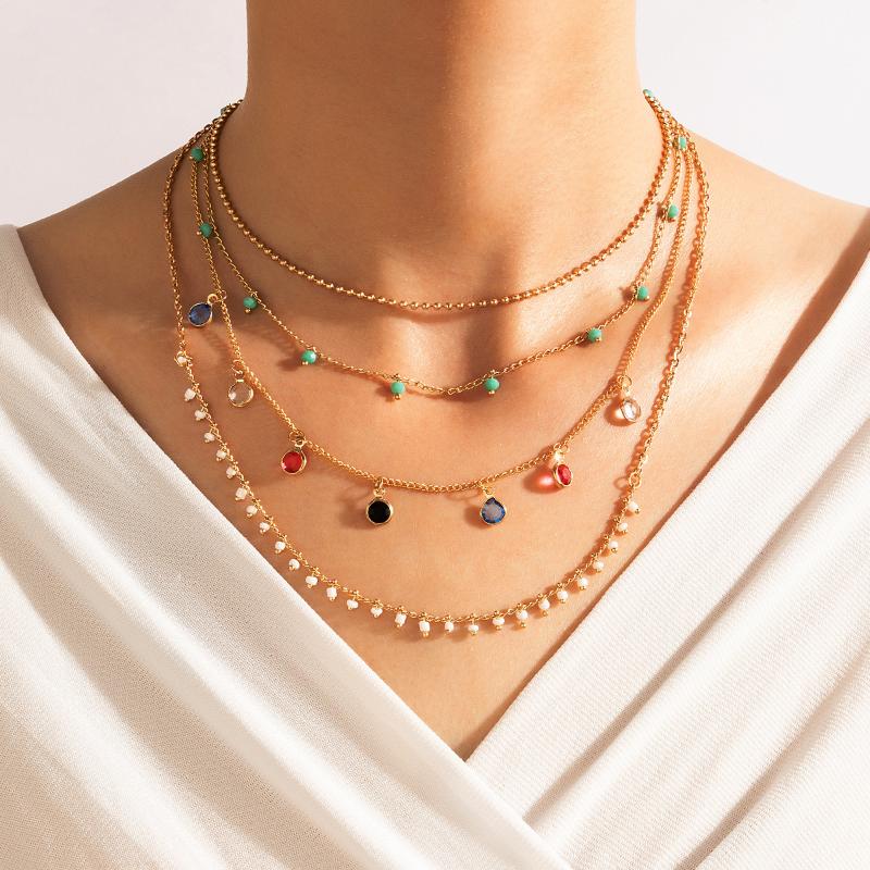 Chains IngeSight.Z Boho Rainbow Colorful Tassel Pendant Necklaces Multi Layered Beads Chain Choker For Women Jewelry CollierChains
Chains IngeSight.Z Boho Rainbow Colorful Tassel Pendant Necklaces Multi Layered Beads Chain Choker For Women Jewelry CollierChains