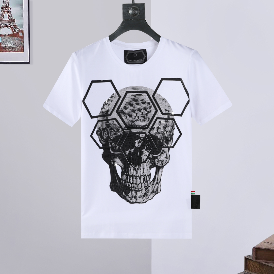 Men's T-Shirts Summer New Cotton Tops Short Sleeve Round Neck Comfortable Skull High Quality Slim Fit Diamond Print Breathable, 11
Men's T-Shirts Summer New Cotton Tops Short Sleeve Round Neck Comfortable Skull High Quality Slim Fit Diamond Print Breathable, 11