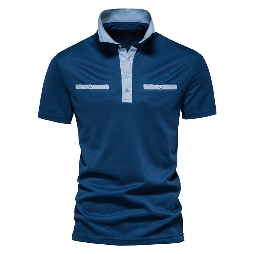 AIOPESON Spring and Summer Mens Polos Double Pocket Short Sleeved Male Polo Shirt Business Social Polo Shirts for Men 220704, Navy blue
AIOPESON Spring and Summer Mens Polos Double Pocket Short Sleeved Male Polo Shirt Business Social Polo Shirts for Men 220704, Navy blue