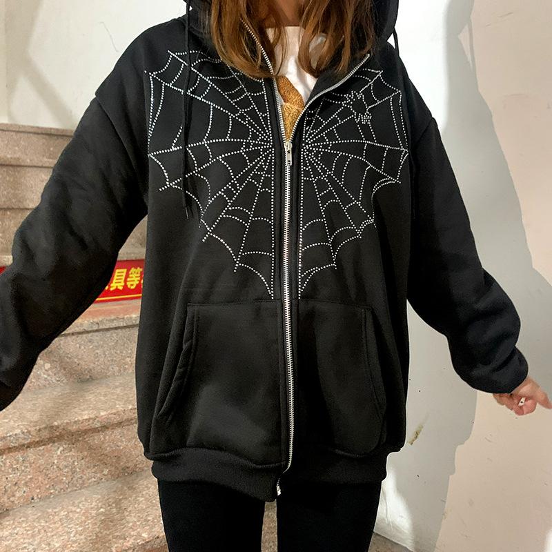 Women's Hoodies & Sweatshirts Women Y2k Vintage Graphic Zip Up Hoodie Aesthetic Diamond Skull Skeleton Print Pullover Sweathirt E-Girl 90s S, Black
Women's Hoodies & Sweatshirts Women Y2k Vintage Graphic Zip Up Hoodie Aesthetic Diamond Skull Skeleton Print Pullover Sweathirt E-Girl 90s S, Black
