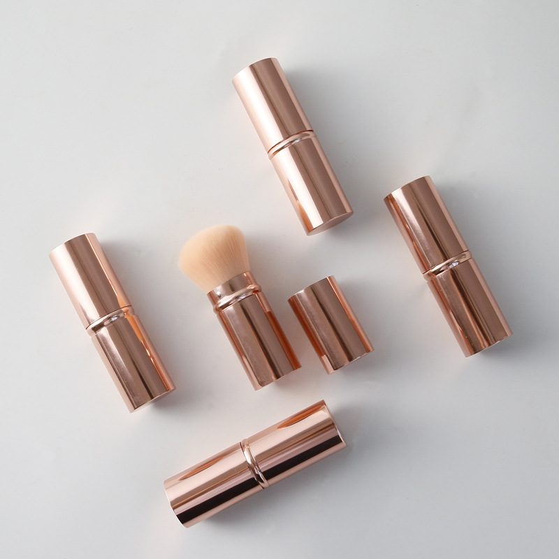 Retractable Makeup Brush Loose Powder Blush Powder Brushes With Aluminum Tube Soft Hair Make Up Tools Brochas Para Polvos Y Rubor En Polvo Suelto