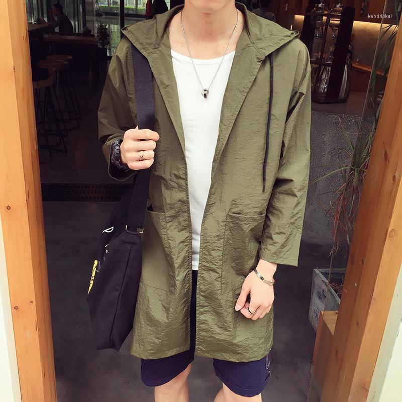 Men's Trench Coats YASUGUOJI 2022 Spring Japanese Solid Color Casual Thin Jacket Men Loose Type Long Coat With Hooded Windbreaker Kend22, Green f88
Men's Trench Coats YASUGUOJI 2022 Spring Japanese Solid Color Casual Thin Jacket Men Loose Type Long Coat With Hooded Windbreaker Kend22, Green f88