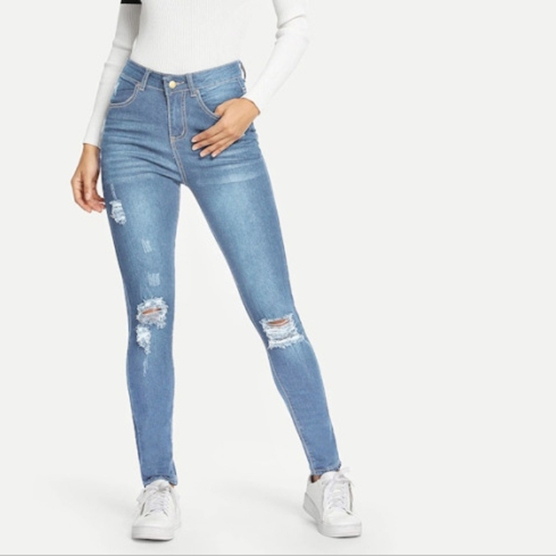 Fashion Ripped Jean Pants Breathable Vintage Women Hole Stretch Cotton Jeans Skinny Denim Trousers LK, Blue
Fashion Ripped Jean Pants Breathable Vintage Women Hole Stretch Cotton Jeans Skinny Denim Trousers LK, Blue
