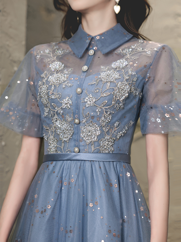 Sexy Lace Prom Dresses 2022 High Neck Party Graduation Dress Robe De Soiree longue Formal Dress simple