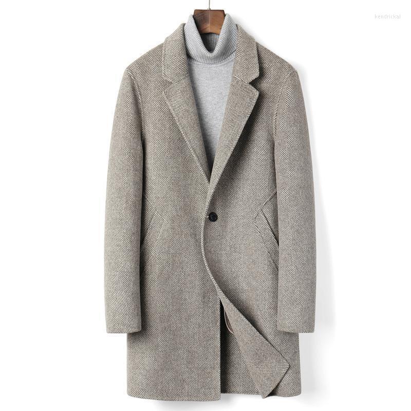 Men's Wool & Blends Autumn Winter Woolen Windbreaker Single-Breasted Double-Sided Cashmere Coat 90% Twill Medium Long Kend22, 7036 beige coffee
Men's Wool & Blends Autumn Winter Woolen Windbreaker Single-Breasted Double-Sided Cashmere Coat 90% Twill Medium Long Kend22, 7036 beige coffee