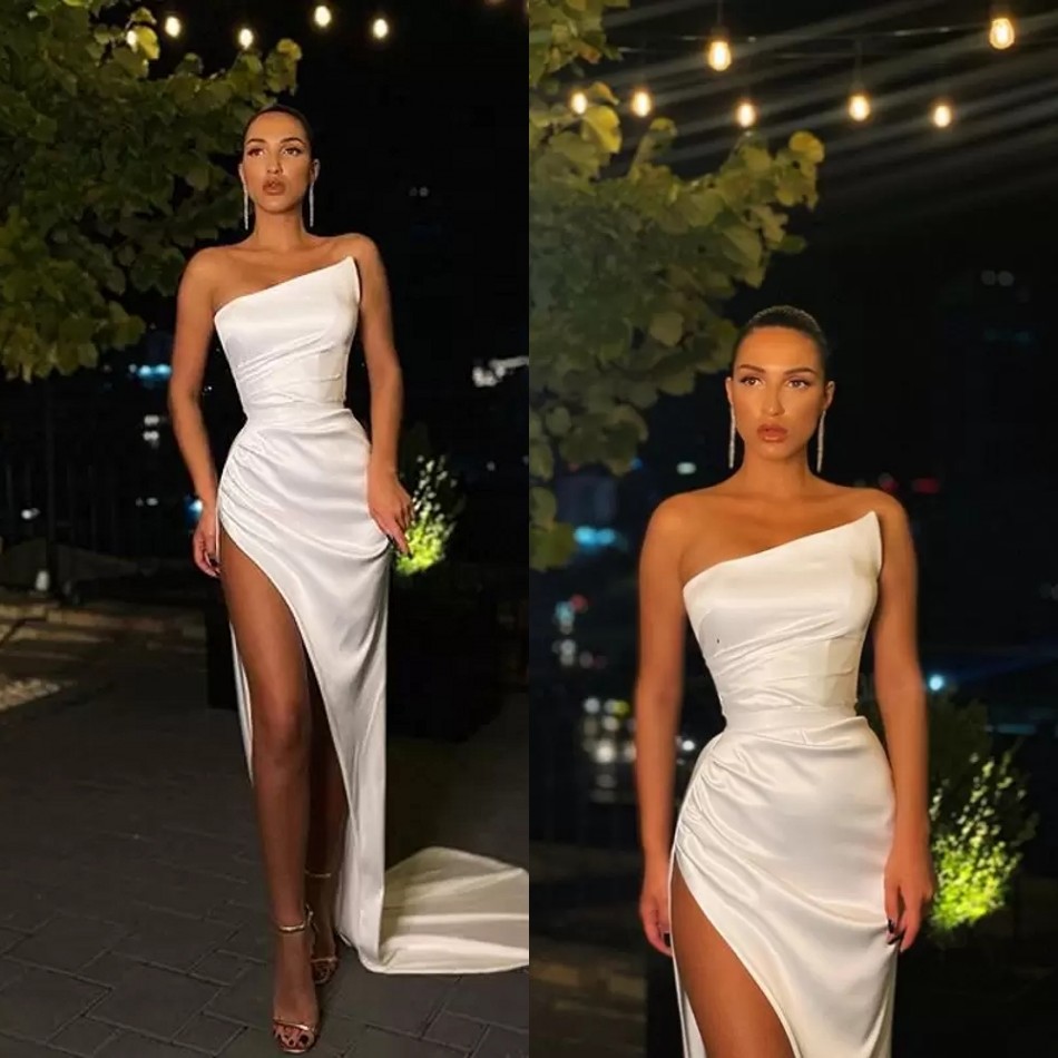2022 Sexy Prom Dresses with High Split Satin Evening Gowns for Party Formal Dress robe de soirée de mariage B051622, Sage
2022 Sexy Prom Dresses with High Split Satin Evening Gowns for Party Formal Dress robe de soirée de mariage B051622, Sage