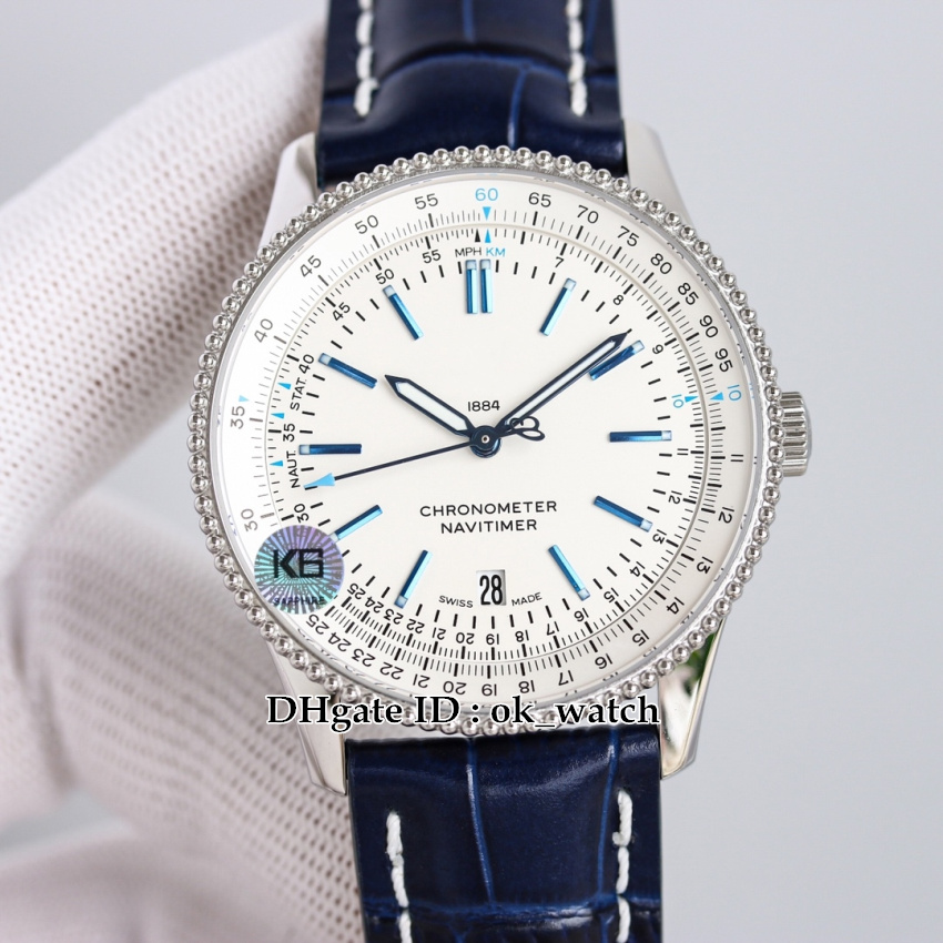 Top Quality ETA 2824 Automatic Mens Watch 41mm Navitimer 1 A173263A1G1P1 Steel Case White Dial Blue Leather Strap Sapphire New Gents Popular Sport Watches, Original box
Top Quality ETA 2824 Automatic Mens Watch 41mm Navitimer 1 A173263A1G1P1 Steel Case White Dial Blue Leather Strap Sapphire New Gents Popular Sport Watches, Original box