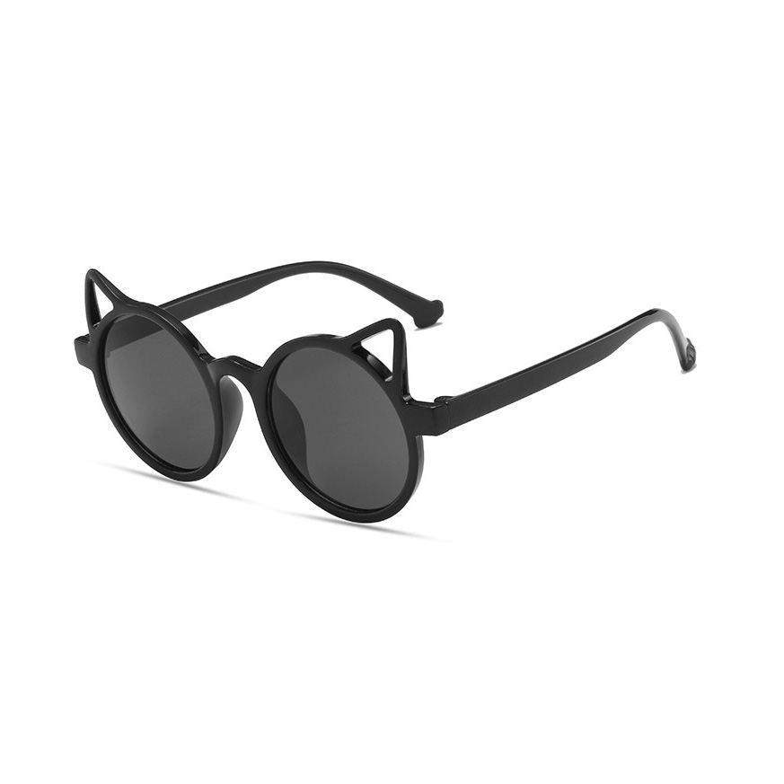 Cat Ear Round Sunglasses Children Stylish Design Mirror Kids Eyewear Outdoor UV Protection Gradient Sun Glasses for Boys Girls High Quality Z260305