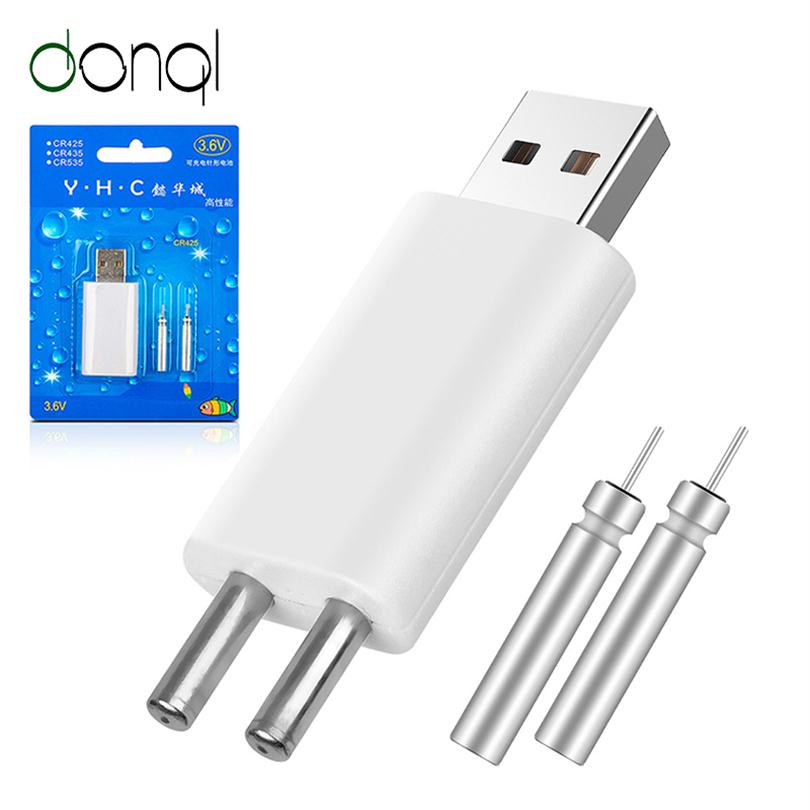 donql float rechargeable battery cr425 usb charger for electronic floats batteries night fishing accessories tackles225h