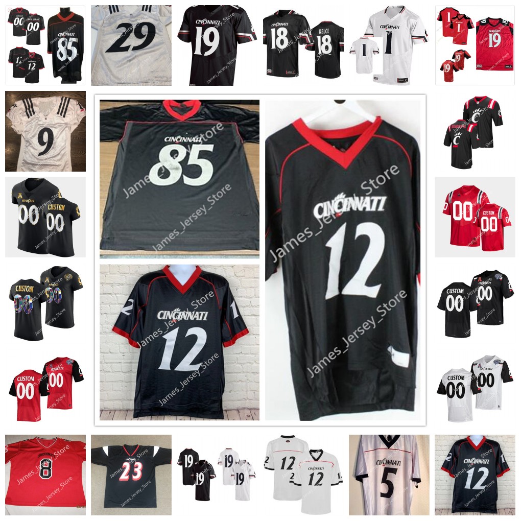 NCAA Cincinnati Bearcat Stitched Football Jersey Parker 1 James Wiggins 55 James Hudson 62 Jason Kelce 9 Desmond Ridder 12 Alec Pierce 7 Coby Bryant 11 Leonard Taylor