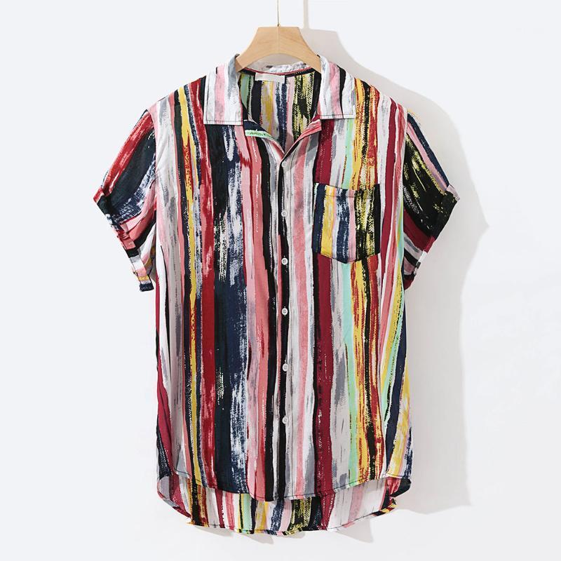 Mens Multi Color Lump Chest Pocket Short Sleeve Round Hem Loose Shirts Stand Single Breasted High Quality Dropshiping W613 Men's Casual, Multicolor
Mens Multi Color Lump Chest Pocket Short Sleeve Round Hem Loose Shirts Stand Single Breasted High Quality Dropshiping W613 Men's Casual, Multicolor