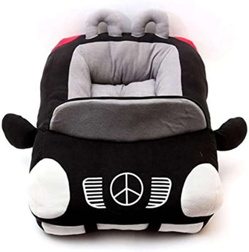Dee Cute Cozy Pet Beds Cover Kennels for Small-Medium Dog Cool Sports Car Shaped Dogs Bed House Waterproof Warm Soft Puppy Sofa Kennel 27.6"x19.7