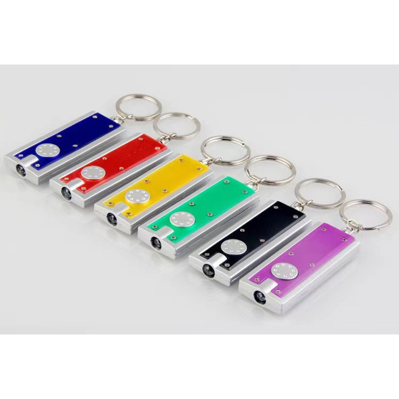 LED Keychain Light Box Type Key Chain Lights Keyring Creative Gifts Mini Flashlight Keychains
