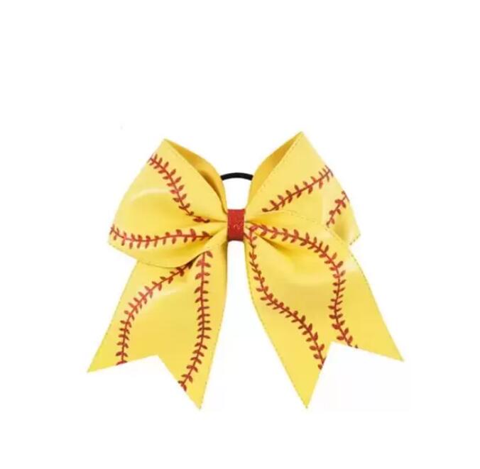 Titanium Sport Accessories 100pcs ponytail softball Baseball leather Hair Accessory Girls Hairs Ties Perfect for softballs Player Baseball Teams GG102