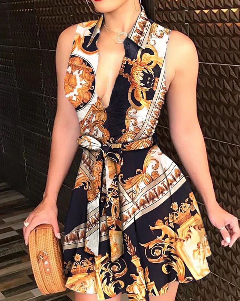 Summer Dress Women Sleeveless Mini Slim Fit Lace Up Short es Casual Solid Color V Neck Robe Female Over Size Vestidos 220613