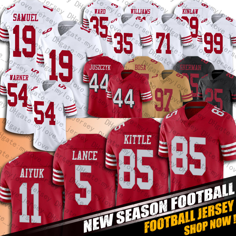 5 Trey Lance George Kittle Jersey Football Nick Bosa Deebo Samuel Fred Warner Jerseys Brandon Aiyuk Kyle Juszczyk Ward Jerry Rice Frank Gore Javon Kinlaw Williams, Woman custom jersey (49)
5 Trey Lance George Kittle Jersey Football Nick Bosa Deebo Samuel Fred Warner Jerseys Brandon Aiyuk Kyle Juszczyk Ward Jerry Rice Frank Gore Javon Kinlaw Williams, Woman custom jersey (49)