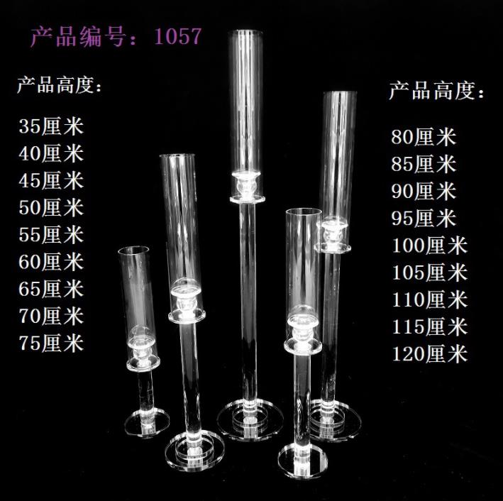 LED Acrylic Candle Holder single heads Centerpiece Road Lead Candle Holder Centerpiece Wedding Props Christmas 2024