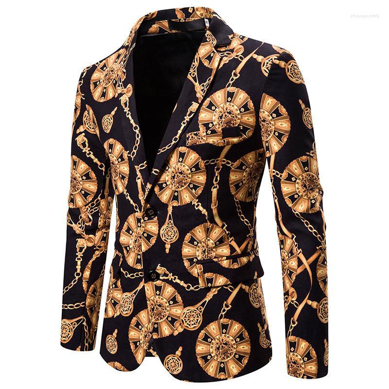 Vintage Black Gold Baroque Floral Blazer Men Wedding Tuxedo Suit Jacket Stage Singers Costume Homme Nightclub Prom Blazers, As picture show
Vintage Black Gold Baroque Floral Blazer Men Wedding Tuxedo Suit Jacket Stage Singers Costume Homme Nightclub Prom Blazers, As picture show