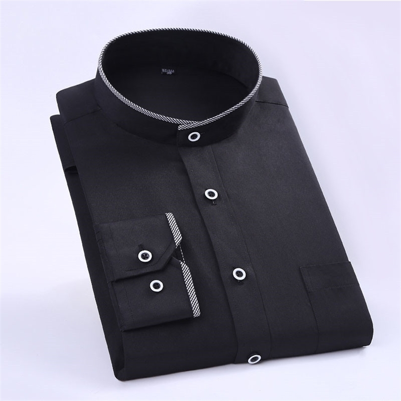 New Fashion Stand Collar Long Sleeve Slim Fit soft comfortable men dress shirts party wedding male tuxedo shirts 201124, 17150
New Fashion Stand Collar Long Sleeve Slim Fit soft comfortable men dress shirts party wedding male tuxedo shirts 201124, 17150