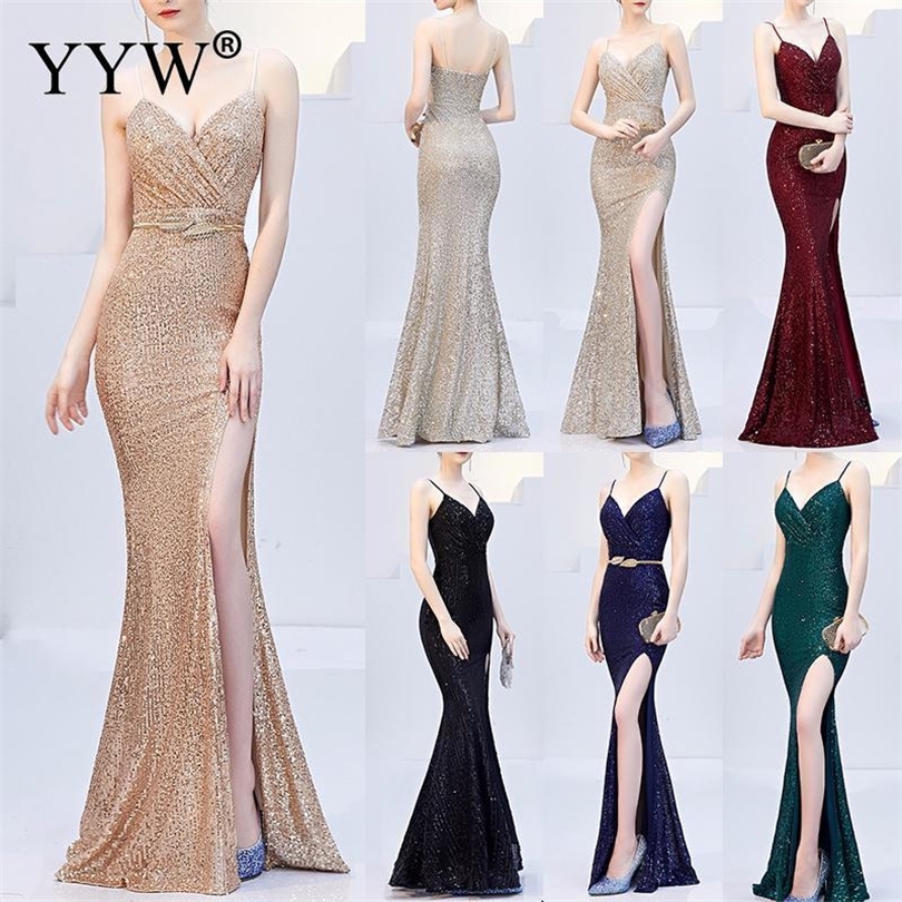 Sexy Sequined Evening Dress Robe De Soiree VNeck Sleeveless Backless Mermaid Long Robe Side Slit Off Shoulder Party Dress 201114, Black
Sexy Sequined Evening Dress Robe De Soiree VNeck Sleeveless Backless Mermaid Long Robe Side Slit Off Shoulder Party Dress 201114, Black