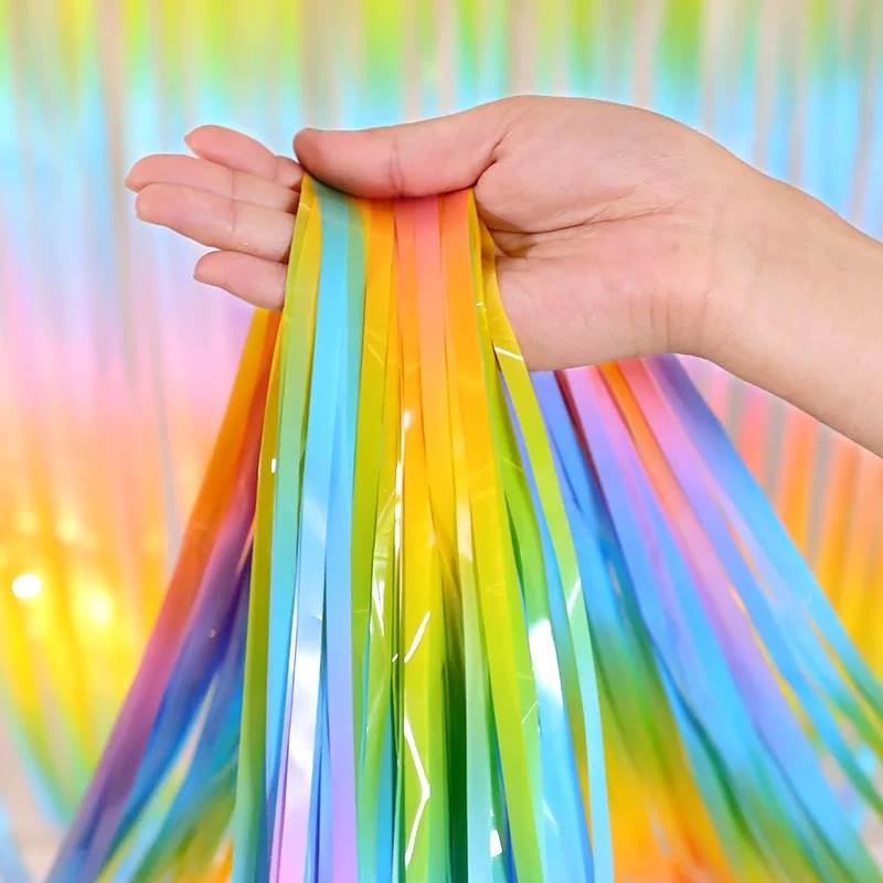 New 2m Gradient Rain Silk Curtain Macaron Color Tassel Wedding Room Party Background Wall Layout Decoration, As described
New 2m Gradient Rain Silk Curtain Macaron Color Tassel Wedding Room Party Background Wall Layout Decoration, As described