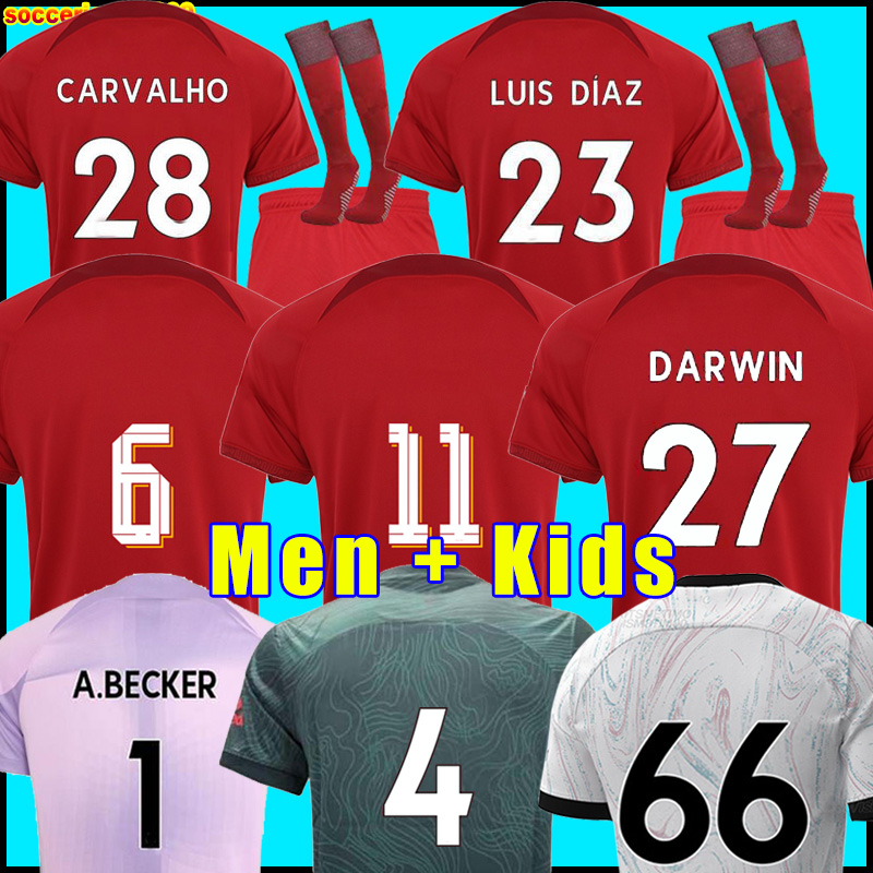 DARWIN soccer jersey 22 23 2022 2023 Carvalho Mohamed Diogo KEITA Luis DIaz football shirt men kids kit uniforms Fabio Minamino Alexander Arnold Origi away third, 22/23 kids home
DARWIN soccer jersey 22 23 2022 2023 Carvalho Mohamed Diogo KEITA Luis DIaz football shirt men kids kit uniforms Fabio Minamino Alexander Arnold Origi away third, 22/23 kids home