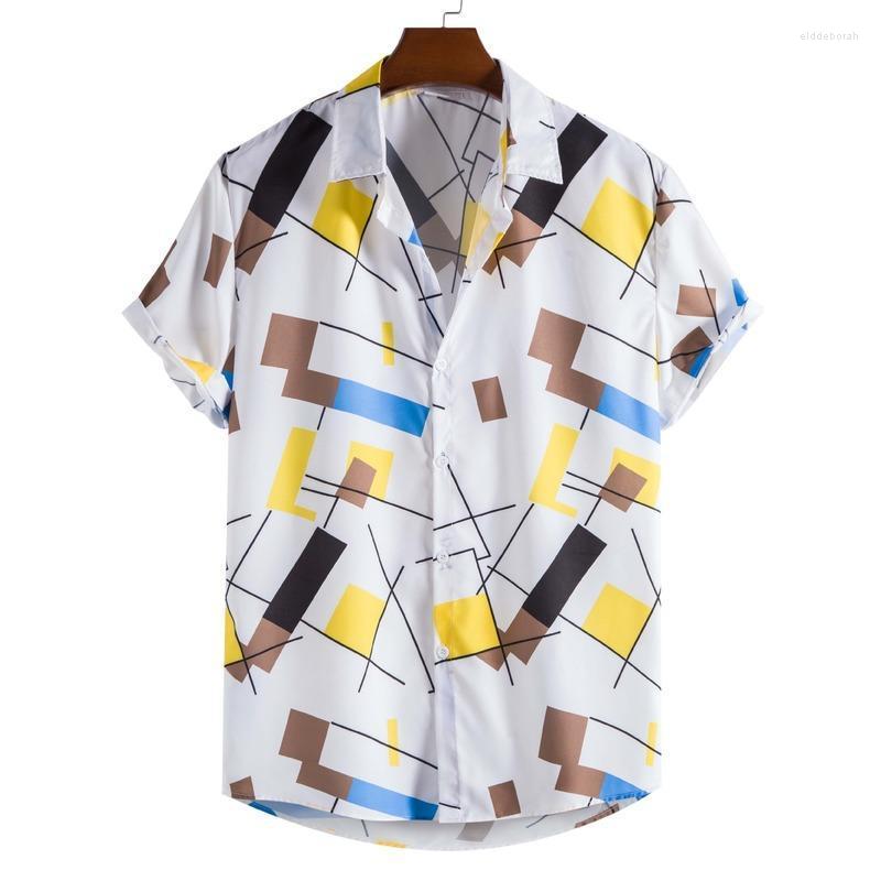 Men' Casual Shirts Camisa Masculina 2022 Summer Men' Fashion Trend Digital Geometric Printing Short Sleeve Lapel Button ShirtsMen' El, White
Men' Casual Shirts Camisa Masculina 2022 Summer Men' Fashion Trend Digital Geometric Printing Short Sleeve Lapel Button ShirtsMen' El, White