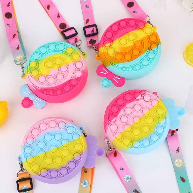 Sensory Candy Coin Change Purse Bubble Push Decompression Toy Straps Simple Dimple Pendant Shoulder Bags Silicone Poppping Finger Messenger bags DHL Free
Sensory Candy Coin Change Purse Bubble Push Decompression Toy Straps Simple Dimple Pendant Shoulder Bags Silicone Poppping Finger Messenger bags DHL Free