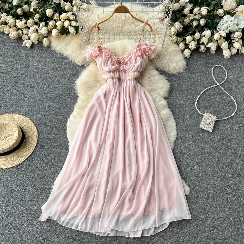 Ruffles Sexy Women Beach Dress Summer 2022 Flower Slim Backless V Neck Zipper Vacation Ladies A Line Long Dresses, Same as picture
Ruffles Sexy Women Beach Dress Summer 2022 Flower Slim Backless V Neck Zipper Vacation Ladies A Line Long Dresses, Same as picture