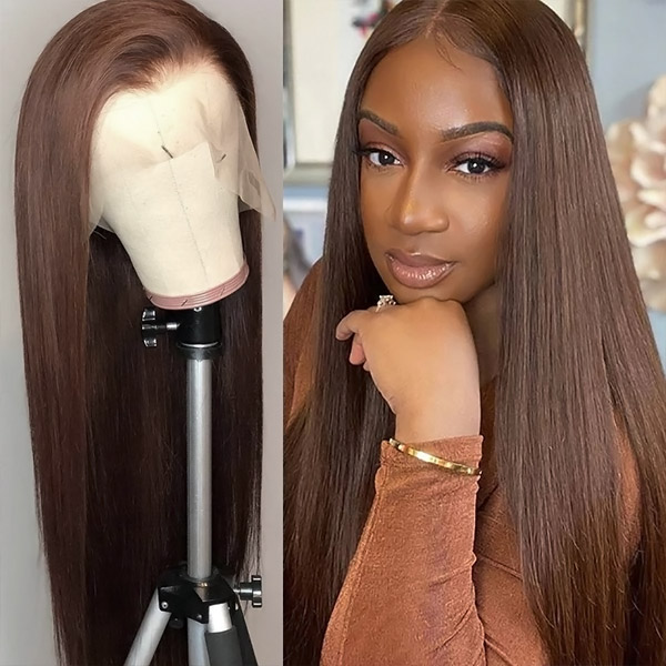 30Inch #4 Chocolate Brown Colored Straight 13x4 HD Lace Frontal Wig Body Wave Loose Deep Curly Pre-Plucked Human Hair Wig, Headband wig
30Inch #4 Chocolate Brown Colored Straight 13x4 HD Lace Frontal Wig Body Wave Loose Deep Curly Pre-Plucked Human Hair Wig, Headband wig
