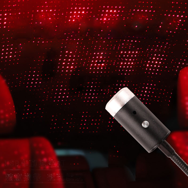 LED Car Roof Star Projector Lamp USB Decorative Light Adjustable Interior Decor Light Indoor environment starry sky