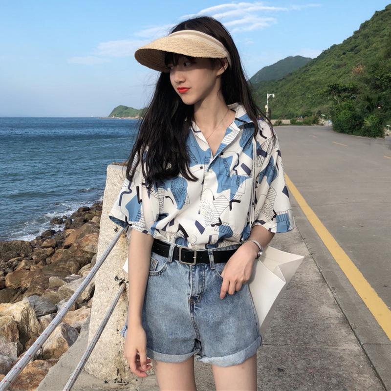 Women' Blouses & Shirts Women Summer Casual Short Sleeve Korean Harajuku Print -5XL High-street Retro Chiffon Loose Holiday BlousesWomen, Blue
Women' Blouses & Shirts Women Summer Casual Short Sleeve Korean Harajuku Print -5XL High-street Retro Chiffon Loose Holiday BlousesWomen, Blue