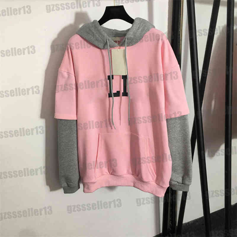 Luxury Designer Womens Hoodies Sweatshirts Splicing Fake Two-piece Design Hoodie Ce Simple Letter Logo Print Long-sleeved Pullover Hooded Sweater 0912
Luxury Designer Womens Hoodies Sweatshirts Splicing Fake Two-piece Design Hoodie Ce Simple Letter Logo Print Long-sleeved Pullover Hooded Sweater 0912