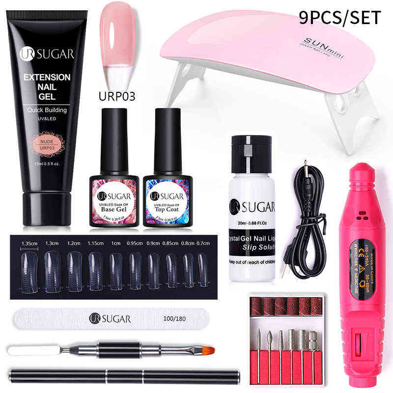 NXY Nail Gel Manicure Set Extension Uv Kit Led Lamp False Extend Varnish Base Top Acrylic Solution 0328