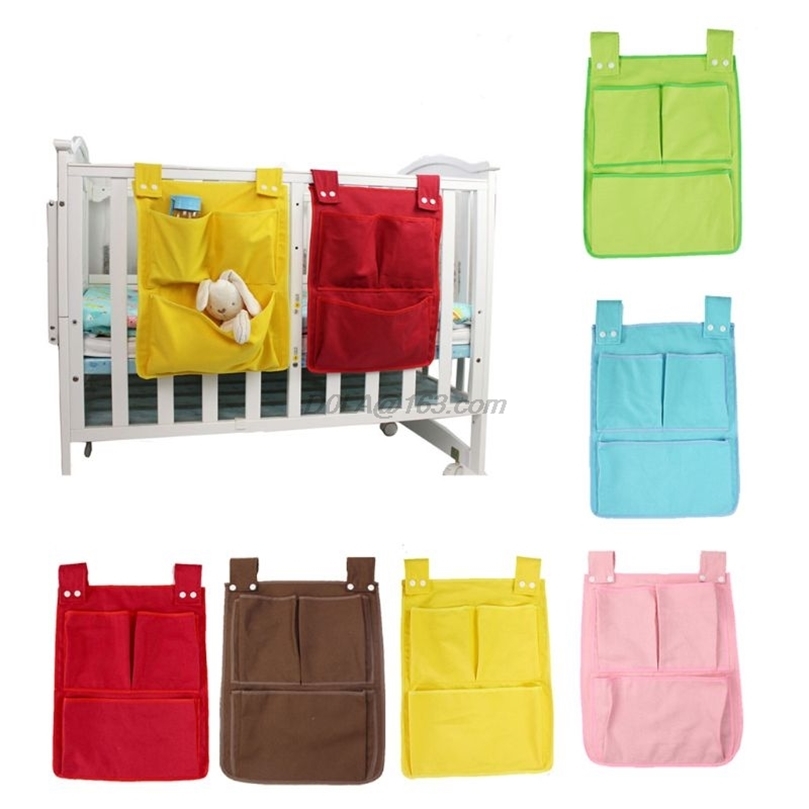 Cartoon Rooms Nursery Hanging Storage Bag Diaper Pocket For born Crib Bedding Set Baby Cot Bed Crib Organizer Toy 4535cm 220531