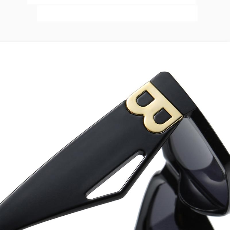 Sunglasses Brand Designer Women 2022 Trends Rectangular Frame Man Sunglass Personality Luxury Golden Letter B Decorative GlassesSunglasses