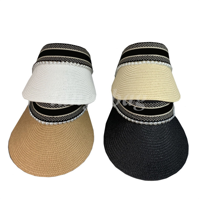 Designer Pearl Visors Hat Summer Empty Bucket Hats Casquette Beanies Visor Baseball Caps, As show
Designer Pearl Visors Hat Summer Empty Bucket Hats Casquette Beanies Visor Baseball Caps, As show