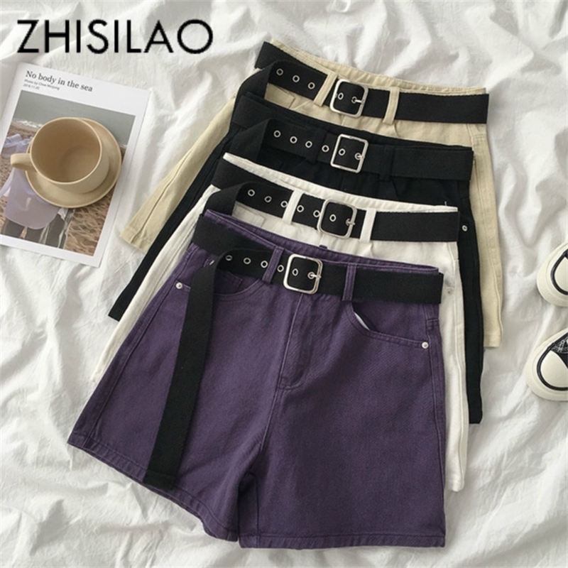 Casual Wide Leg Denim Jeans Shorts Women Vintage Solid High Waist Summer Shorts With Belt Chic Shorts White Black Y200822
Casual Wide Leg Denim Jeans Shorts Women Vintage Solid High Waist Summer Shorts With Belt Chic Shorts White Black Y200822