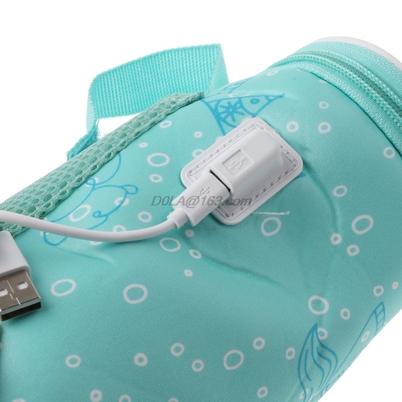USB Baby Bottle Warmer Heater Insulated Bag Travel Cup Portable In Car Heaters Drink Warm Milk Thermostat Bag For Feed born 220512