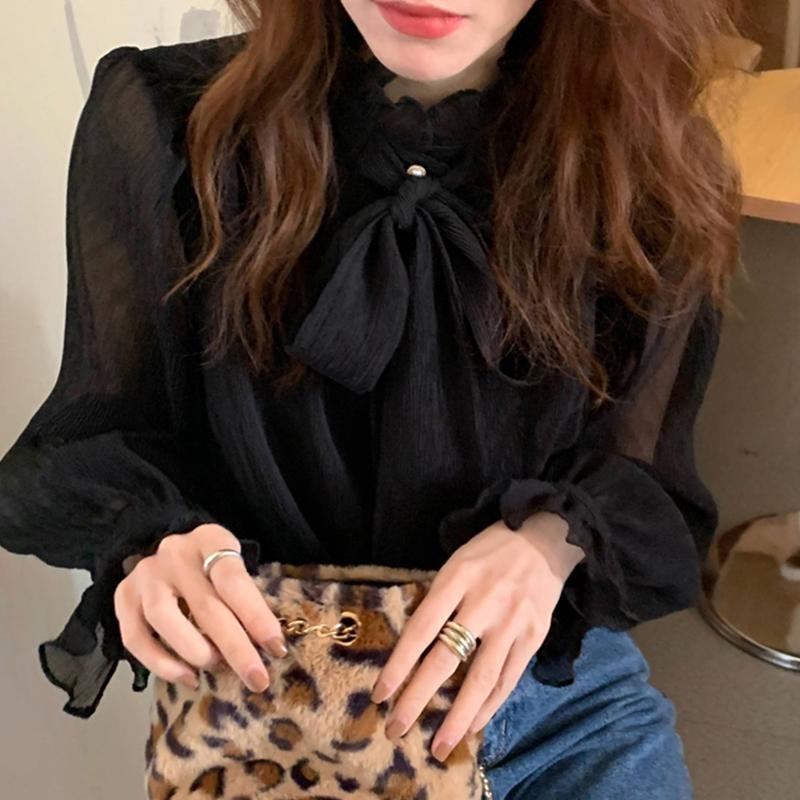 Women's Blouses & Shirts Korea Chic Spring French Elegant Lace Stand-up Collar Bow Tie Wide Loose And Slightly Transparent Flared Sleeve Shi, Beige
Women's Blouses & Shirts Korea Chic Spring French Elegant Lace Stand-up Collar Bow Tie Wide Loose And Slightly Transparent Flared Sleeve Shi, Beige