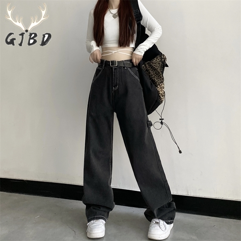 Women Jeans Vintage High Waist Y2k Streetwear Korean Fashion Black Grey Straight Jean Pants Ladies Baggy Wide Leg Denim Trousers 220402, Dark grey
Women Jeans Vintage High Waist Y2k Streetwear Korean Fashion Black Grey Straight Jean Pants Ladies Baggy Wide Leg Denim Trousers 220402, Dark grey