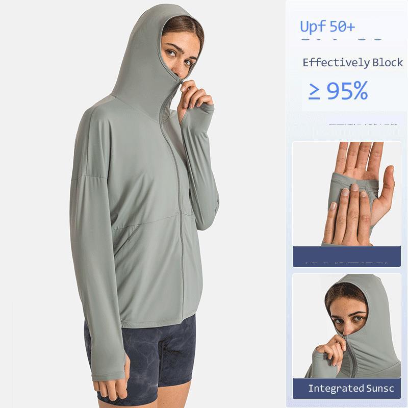 Women' Jackets Summer new sports leisure outdoor mountaineering sunscreen clothes hooded ice silk ultra-thin Fitness Yoga coat, Pale orchid purple
Women' Jackets Summer new sports leisure outdoor mountaineering sunscreen clothes hooded ice silk ultra-thin Fitness Yoga coat, Pale orchid purple