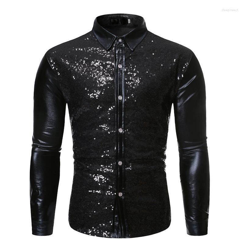 Men' Casual Shirts Shiny Black Sequin Nightclub Shirt 2022 Brand Slim Fit Party Wedding Glitter Men Dress Stage Singer Prom Costume
Men' Casual Shirts Shiny Black Sequin Nightclub Shirt 2022 Brand Slim Fit Party Wedding Glitter Men Dress Stage Singer Prom Costume