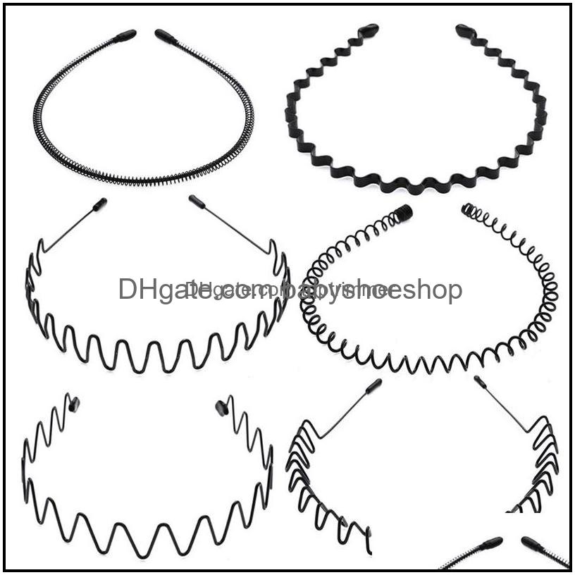 Hoop Hair Band Wave Shaped Hairband Face Washing Headdress Unisex Non Slip Black Metal Spiral Headband Men Women Drop Delivery 2021 Accessor
Hoop Hair Band Wave Shaped Hairband Face Washing Headdress Unisex Non Slip Black Metal Spiral Headband Men Women Drop Delivery 2021 Accessor