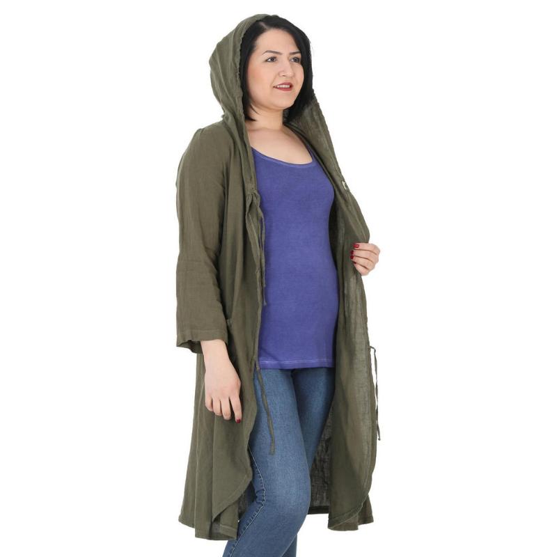Women's Plus Size Outerwear & Coats Fierte Women CcSudeniz Long Sleeve Hood Double Pocket Above Knee Linen Thin Cardigan Spring Autumn Indig, Indigo
Women's Plus Size Outerwear & Coats Fierte Women CcSudeniz Long Sleeve Hood Double Pocket Above Knee Linen Thin Cardigan Spring Autumn Indig, Indigo