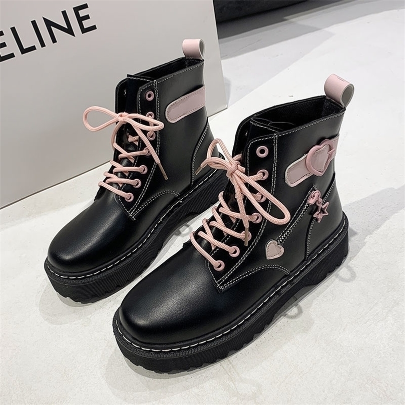 Autumn Winter Women Cute Pink Love Hightop Lolita Boots Female Student Kawaii Platform Jk Japanese Casual Shoes 220815, Black
Autumn Winter Women Cute Pink Love Hightop Lolita Boots Female Student Kawaii Platform Jk Japanese Casual Shoes 220815, Black