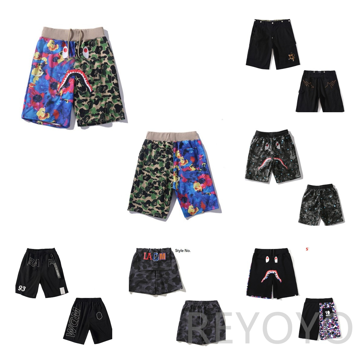 Men's shorts women's beach pants couples shark head classic high-quality camouflage printed pant summer five-point luminous series 01041803, 1pcs buttons
Men's shorts women's beach pants couples shark head classic high-quality camouflage printed pant summer five-point luminous series 01041803, 1pcs buttons