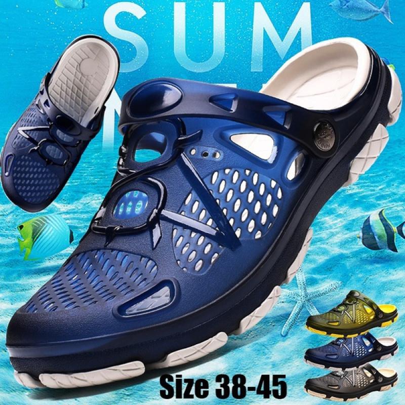Sandals Summer Men Outdoor Beach Casual Shoes Male Water Jelly EU38-45Sandals, Black
Sandals Summer Men Outdoor Beach Casual Shoes Male Water Jelly EU38-45Sandals, Black